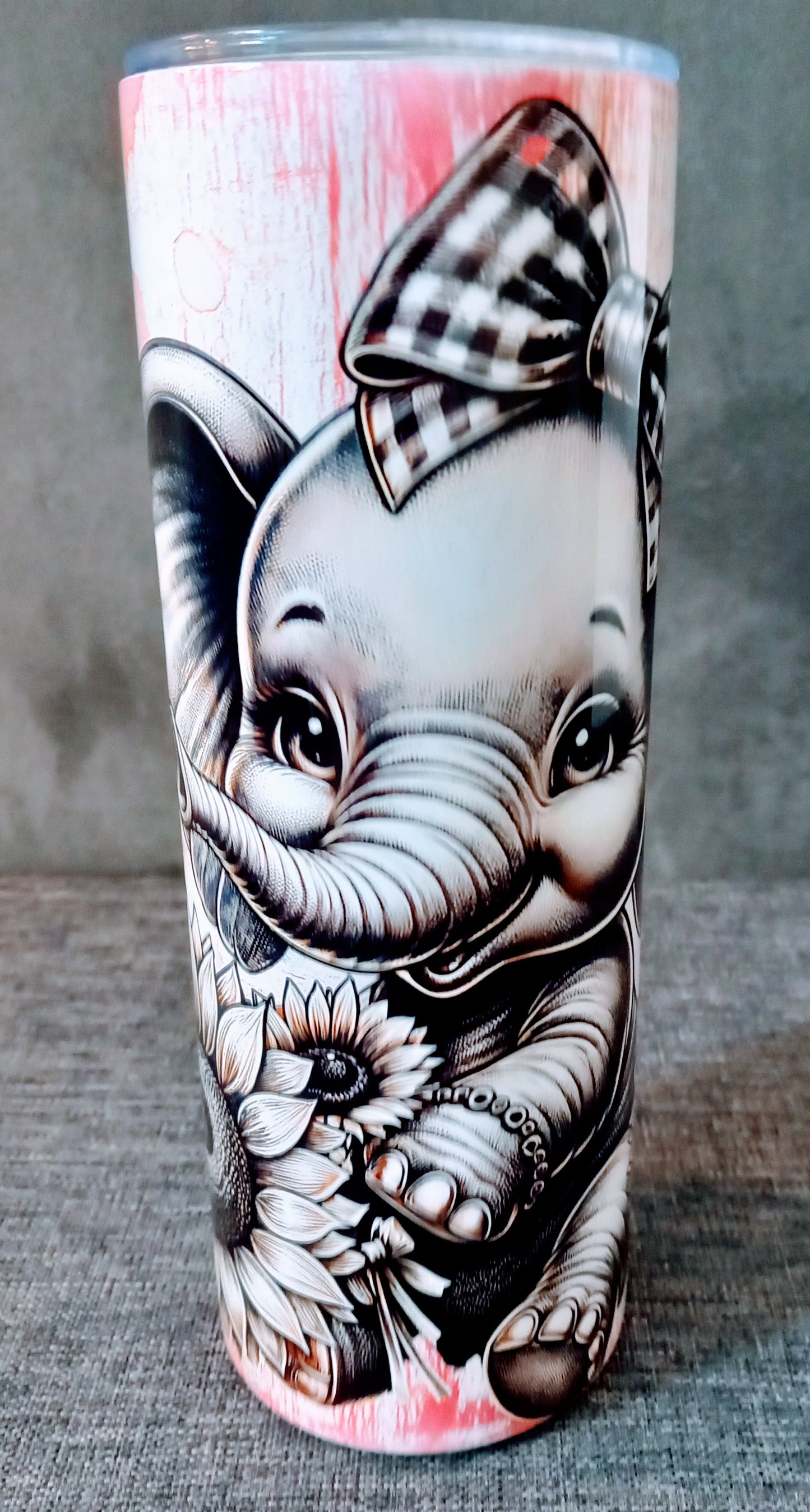 Cute Baby Elephant 20oz Insulated Drinks Tumbler